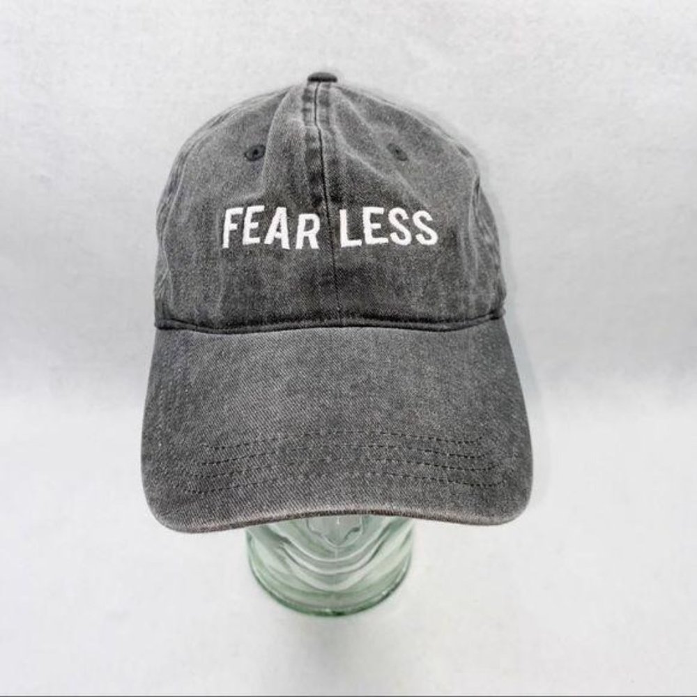 Fearless Embroidered Acid Wash Baseball Cap OSFM - Picture 2 of 10